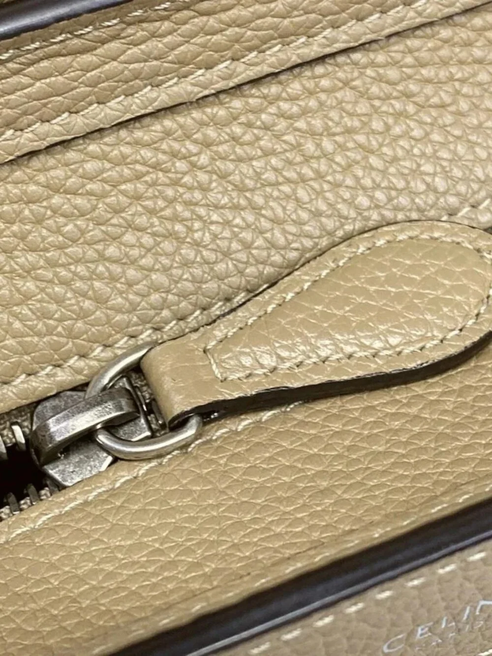 CELINE Luggage Nano Shopper Beige Drummed calfskin Handbag - Picture 10 of 15